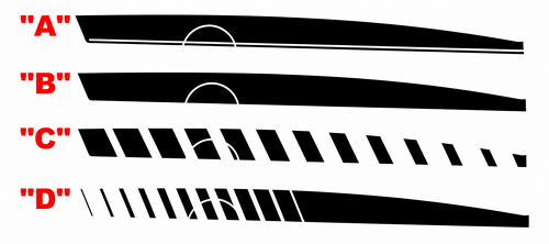 Upper Bodyline Accent Stripe Pair Latéral Autocollant vinyle pour Chevrolet Camaro 2010-2015