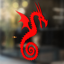 Dragon avec queue en spirale autocollant universel en vinyle_2