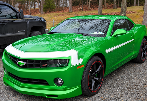 1968 Style Nose Fascia Accent Stripe Kit Aile avant Autocollant vinyle pour Chevrolet Camaro 2010-2013