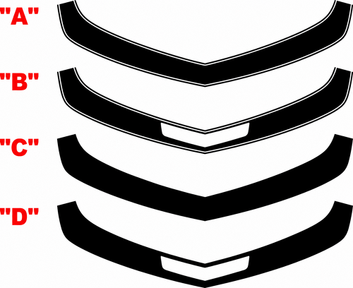 Upper Fascia Contour Accent Stripe Kit Aile avant Autocollant vinyle pour Chevrolet Camaro 2010-2015