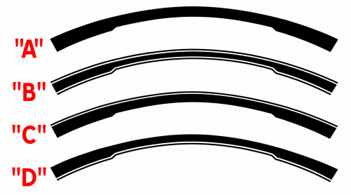 Upper Spoiler Accent Kit Aile arrière Autocollant vinyle pour Chevrolet Camaro 2010-2015