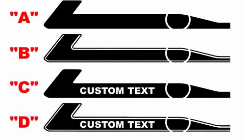 Yenko Style Stripe Options Custom Text — Autocollant vinyle (côté) pour Chevrolet Camaro 2016-2024