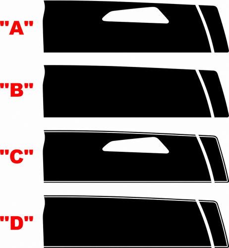 Twin Rally Vent Cutout Stripe Kit Kit complet Autocollant vinyle pour Chevrolet Camaro 2016-2024
