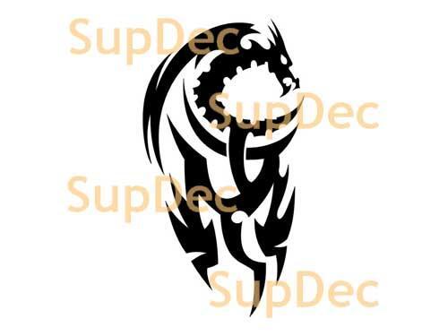 Autocollant mural en vinyle Dragon, pour fenêtre et salle de bains, #21
