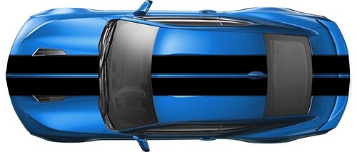 2016 et plus Chevrolet Camaro Pace Car Style Rally Stripes Pare-chocs à pare-chocs
