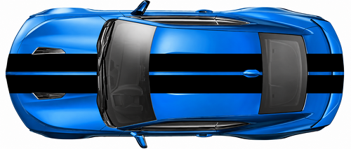 Pace Car Style Rally Stripe Kit Capot Toit Coffre Autocollant vinyle pour Chevrolet Camaro 2016-2024