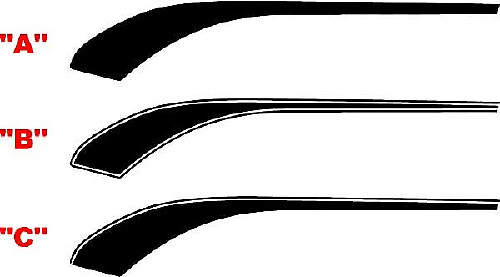 Bandes décoratives de hockey sur le garde-boue avant de Chevrolet Camaro 2016 et plus
