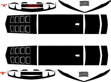 Kit de rayures de rallye de style Chevrolet Camaro Hot Wheels 2010 et plus avec occultations de carénage avant et arrière
 2