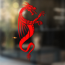 Dragon avec Ailes Aiguisées Autocollant Vinyle Universel_2