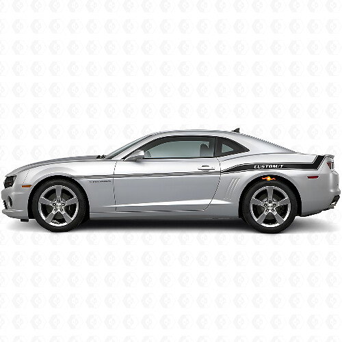 Kit de bandes latérales en vinyle à contour incurvé personnalisé pour Chevrolet Camaro 2010-15