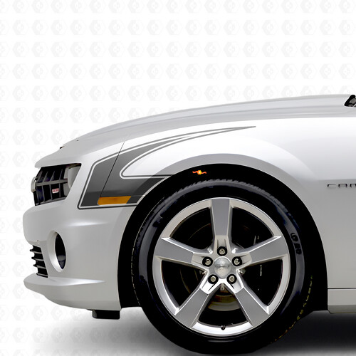 Autocollant vinyle latéral à rayures de contour style crochet pour Chevrolet Camaro 2010-2015