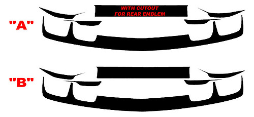 Kit d'autocollants en vinyle occultant pour coffre arrière et fascia Chevrolet Camaro 2010-2013
