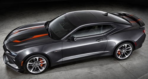 50th Anniversary Style Center Accent Stripe Kit — Autocollant vinyle (capot, coffre) pour Chevrolet Camaro 2010-2024