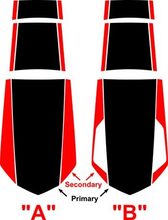 2010 et plus Chevrolet Camaro 50e anniversaire Style Rally Stripe Kit Autocollants en vinyle
 2