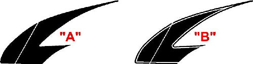 2016 et plus Chevrolet Camaro Dagger Style Mid Body Hockey Stripe Kit Autocollants en vinyle
