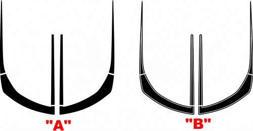 ZL1 Style Front Fascia Outline Accent Options — Autocollant vinyle (capot, pare-chocs avant) pour Chevrolet Camaro 2016-2024