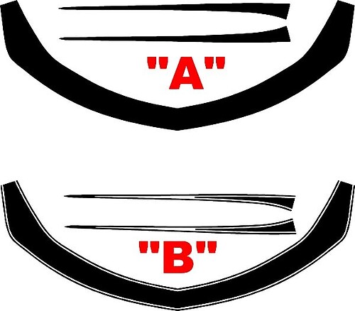 2016 et plus Chevrolet Camaro Bandes d'accentuation de carénage avant pour autocollants en vinyle LT / RS / SS
