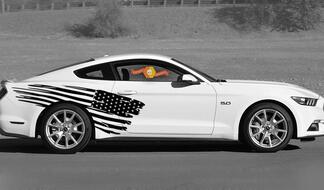 Kit de bandes de drapeau américain avec Accent latéral, ajustement universel pour de nombreux véhicules, autocollants en vinyle