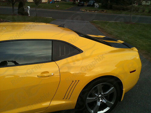 Autocollant en fausse persienne pour fenêtre arrière de Chevrolet Camaro 2010 - 2015
