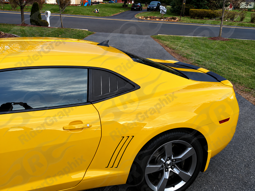 Faux Louver Pair — Autocollant vinyle (vitre latérale) pour Chevrolet Camaro 2010-2015