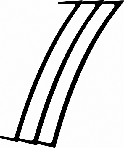 1969 Style Triple Outer Vent Accent Pair — Autocollant vinyle (aile arrière) pour Chevrolet Camaro 2010-2015