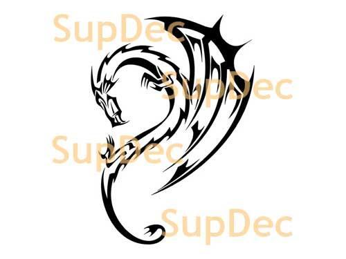 Autocollant mural en vinyle Dragon, pour fenêtre et salle de bains, #27
