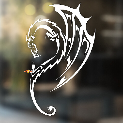 Autocollant vinyle universel Dragon aux Grandes Ailes de Conte de fées