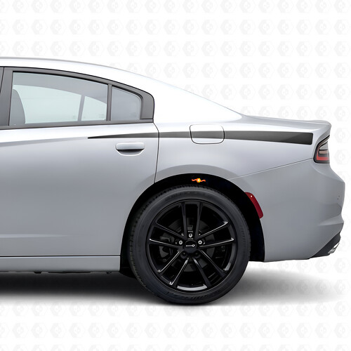 Autocollant Vinyle Fines Bandes d’Accent Latérales pour Dodge Charger 2015-2026