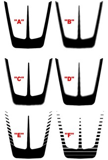 2011 - 2014 Kits de décalcomanies principales de pétoncles pour capot de chargeur