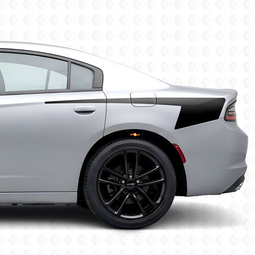 Autocollant en vinyle rayures style hockey pour bord de lit Dodge Charger 2015-2026