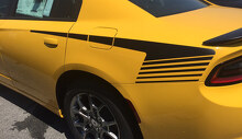 Kit d'autocollants en vinyle bande style hockey pour panneau latéral Dodge Charger 2015+_2