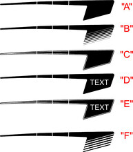 Kit de bandes de panneau quart style hockey 2 pour Dodge Charger 3