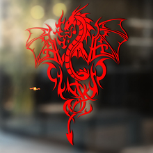 Autocollant Vinyle Universel Dragon Tribal Cracheur de Feu_2
