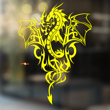 Autocollant Vinyle Universel Dragon Tribal Cracheur de Feu_4
