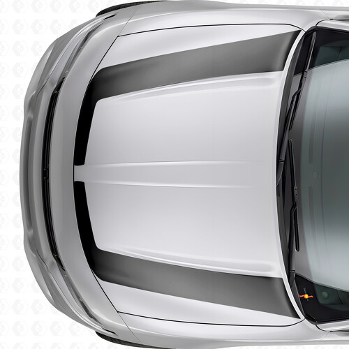 Autocollant vinyle de bandes décoratives pour capot Dodge Charger 2015-2026