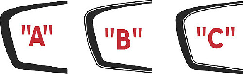 2011 - 2014 Kits de bandes d'accent de pétoncles latéraux de longueur étendue pour chargeur