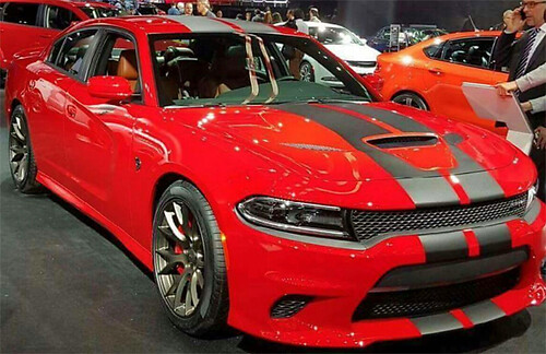 Kit d'autocollante SRT Hellcat Style Stripe Stripe Sticker pour 2015 & UP Dodge Charger
