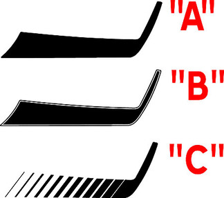 2015 et versions ultérieures Charger Hockey Hood Accent Stripe Kits