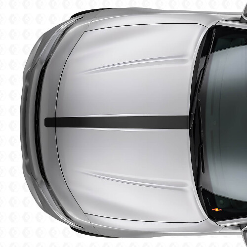 Autocollant en vinyle rayure fine droite pour capot Dodge Charger