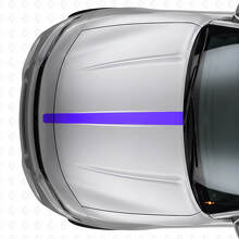 Autocollant en vinyle rayure fine droite pour capot Dodge Charger_2