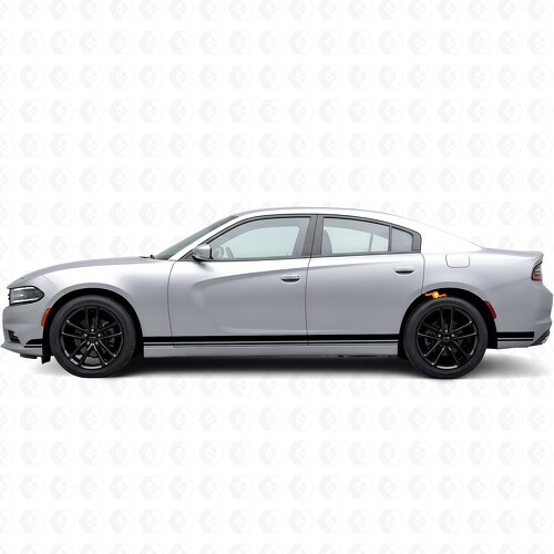 Autocollant Vinyle Latéral à Double Bande pour Dodge Charger 2015-2026