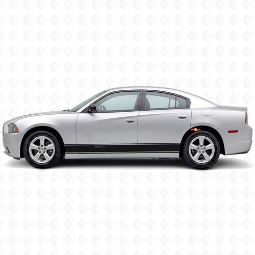 Autocollant en vinyle à bandes de contour pour bas de caisse Dodge Charger 2006-2010