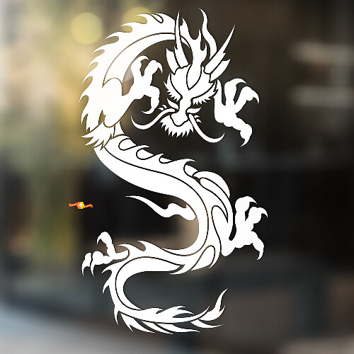 Autocollant Vinyle Universel Dragon Griffes Aiguisées Style Asiatique
