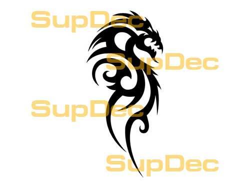 Autocollant mural en vinyle Dragon, pour fenêtre et salle de bains, #34
