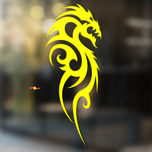 Autocollant Vinyle Universel Dragon Style Flamme Tribale_4