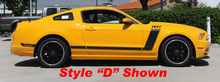 2013 Ford Mustang BOSS Style Kit de bandes latérales autocollants en vinyle 2