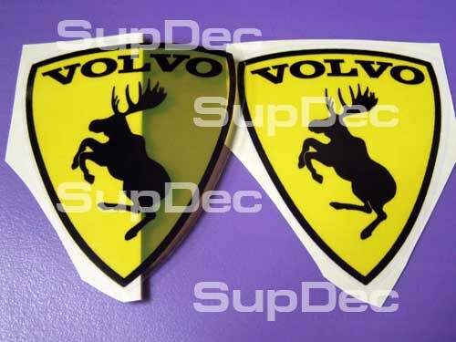 Autocollant vinyle emblème Prancing Moose Shield pour Volvo