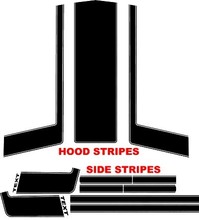 2010 - 2020 Ford Mustang BOSS Hood & Stripe Kit Vinyl Stickers Autocollants 2