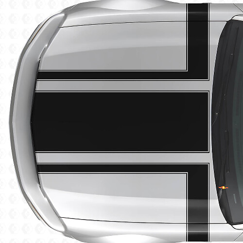 Kit d'autocollants vinyle décoratifs pour capot et bandes latérales pour Musclecar Musclecarmodel 2005-2009