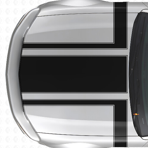Kit de décalcomanies en vinyle avec capot à contour décoré et bandes latérales pour Musclecar Musclecarmodel 2005-09